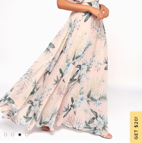 Blush print tropical print Sz M - Picture 3 of 5